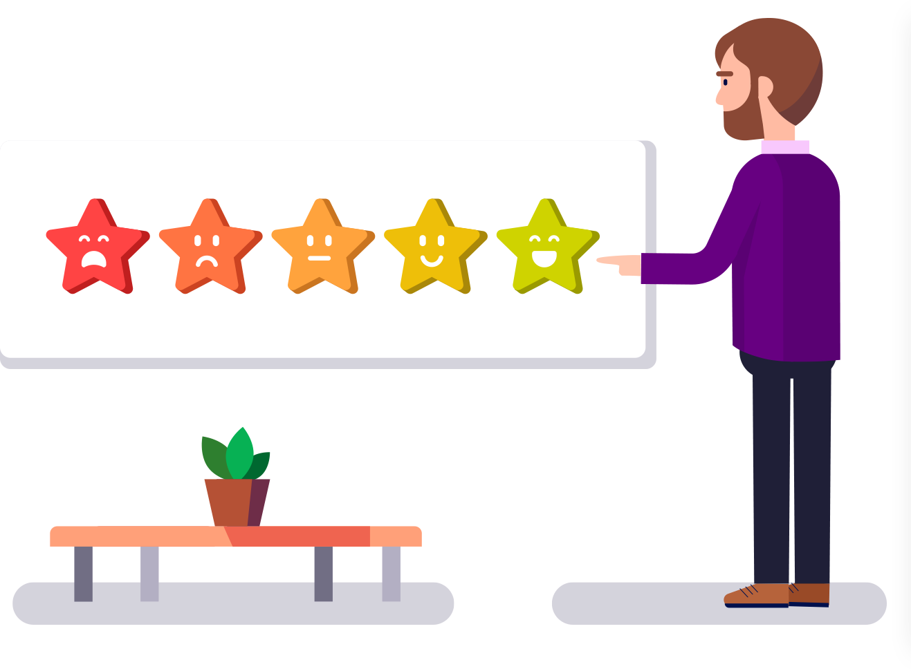Mobile app rating illustration